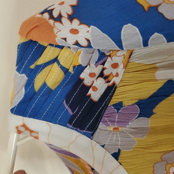 Fat Face Floral Blouse Top Size 6 Summer Flowy Button Closure Colorful Pattern - Picture 7 of 11